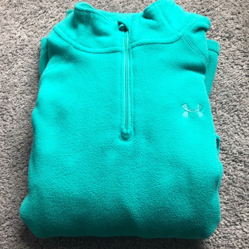 Aqua fleece under armour pullover